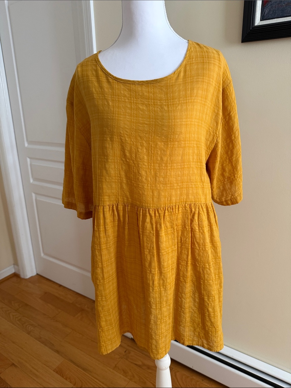 Zanzea mustard yellow lightweight dress